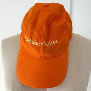Outdoor Voices Orange Nylon Cap Embroidered Logo Baseball‎ Hat DC